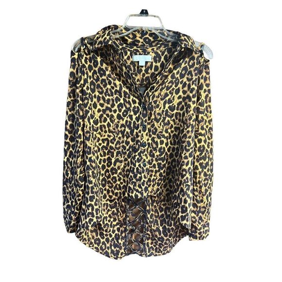 🔥5/20🔥Nicki Minaj Animal Print Blouse * High-Low * Blouse Sz M NWOT - Picture 1 of 11